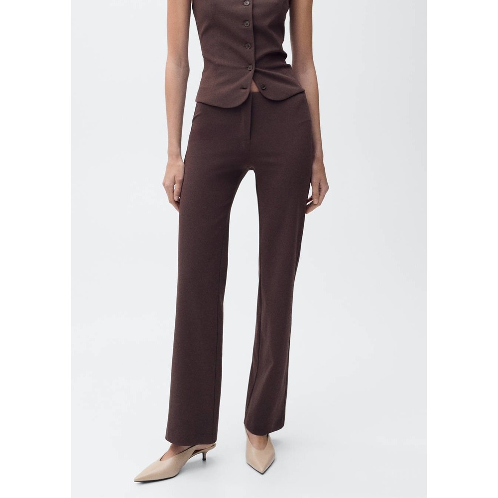 Mango Pantalon Brown Pants Size 6‎ New With Tags
